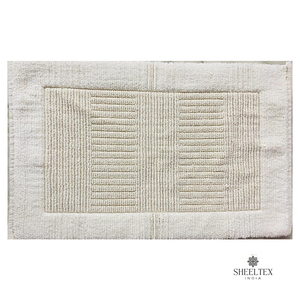 Alfombrillas de baño de algodón de lujo hechas a mano para el hogar moderno y la decoración del baño del hotel Proveedor indio a precio mayorista - Product Image 2