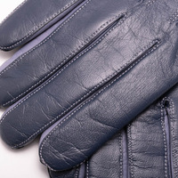 Gants d'habillage d'hiver en cuir PU bleu denim de qualité supérieure les plus vendus haut coupe-vent à la mode pour un usage quotidien en extérieur