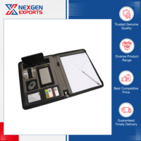 Portefeuille en PU de qualité supérieure pour usage professionnel et promotionnel, format A4, compatible ordinateur portable, logo personnalisé, couleur au choix