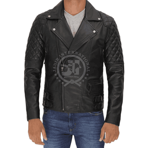 Veste en cuir d'hiver pour hommes Fashion Down Collar Punk Motorcycle Washed Leather jacket Long Sleeve Hooded Casual Outwear OEM - Product Image 1