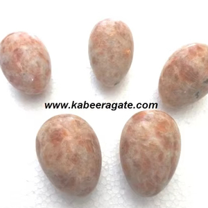 งานฝีมือหินกึ่งมีค่าสำหรับตกแต่งและสะสมไข่ลายซันสโตนแบบพรีเมี่ยม - Product Image 1