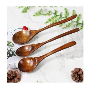 Cuchara de Madera Moderna de Lujo Hecha a Mano con Pulido Espejo, Mango Largo, Ecológica, para Acampar, Cocinar, Mezclar y Servir - Product Image 2