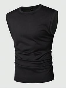 Camiseta sin mangas informal para hombre, novedad, algodón elástico básico, ajuste al por mayor, gran oferta - Product Image 3