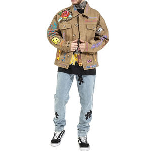 Chaqueta Vaquera Azul Personalizada Vintage para Hombre, Chaqueta Informal de Lona, Chaqueta Vaquera Reversible, Característica de Temporada de Primavera, Unidad Individual Incluida - Product Image 3