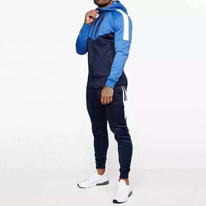 Survêtement deux pièces pour hommes OEM logo personnalisé de marque hommes mode vêtements de sport ensemble de fitness sweat à capuche avec fermeture éclair et jogging - Product Image 1