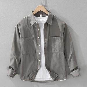 Camisas de algodón lisas informales de alta calidad, diseño personalizado, camisas elegantes para hombres, nuevas camisas transpirables de algodón con cuello levantado - Product Image 6