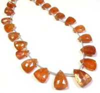 Perles de pierre de soleil orange à facettes fantaisie naturelles 8.5-17mm 12 brins de pierres précieuses en vrac arc-en-ciel africain étincelle fabrication de bijoux haute