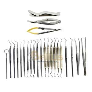 Kit de examen dental profesional, juego de instrumentos dentales de acero inoxidable con pinzas de sonda de espejo para herramientas dentales clínicas - Product Image 3