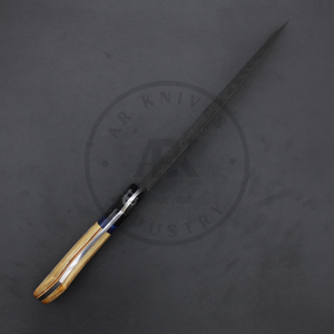 Cuchillo de Cocina de Acero de Damasco Ambidiestro Hecho a Mano de Alta Calidad con Funda de Cuero 60 HRC |   Proveedor B2B Directo de Fábrica OFERTA - Product Image 3