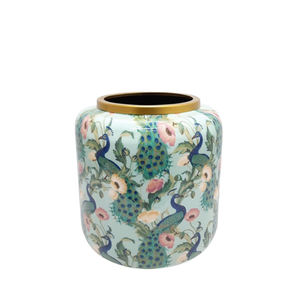 Florero y maceta de metal de diseño clásico decorativo para el hogar, maceta con acabado esmaltado, hecho a mano, personalizado - Product Image 5