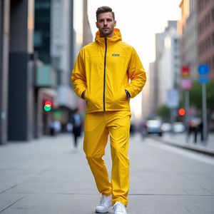 Windbreaker Tracksuit Jacket Pant Set Men <b>Jogging</b> Streetwear Rain Windbreaker Tracksuit Men's - Product Image 5