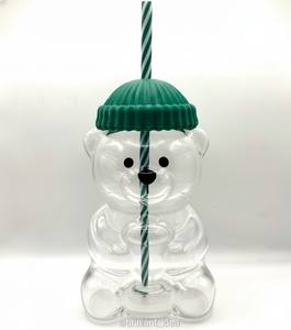 Vaso <span class=keywords><strong>de</strong></span> Vidrio con Pajita para Café Frío, Diseño <span class=keywords><strong>de</strong></span> Oso <span class=keywords><strong>de</strong></span> Peluche, Estilo Lindo, Color Verde Limitado 2025, para <span class=keywords><strong>Starbucks</strong></span> Bearista - Product Image 5