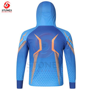 Sudadera con Capucha de Pesca Unisex de Alta Calidad, Spandex/Poliéster, Impresión Personalizada, UPF 50+, para Trabajo al Aire Libre, Tallas Grandes, Servicio OEM - Product Image 3