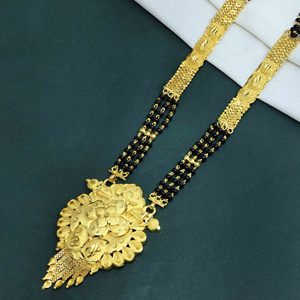 เครื่องประดับทองเหลืองจี้ยาว30นิ้วชุบทอง24K สำหรับผู้หญิง - Product Image 4