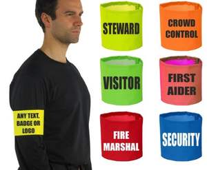 2023 brazalete de fútbol elástico impreso personalizado al por mayor brazalete de capitán de fútbol personalizado para uso en ropa - Product Image 6