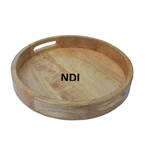 Bandejas Salver Bandeja de servidor de alimentos de calidad superior Bandeja de madera de diseño hecho a mano de estilo lujoso - Product Image 1