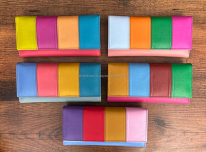 หนังรีไซเคิลสไตล์แฮนด์เมดที่ไม่ซ้ํากันที่มีสีสันคลัทช์ผู้หญิงหลายสีร้อนขายกระเป๋ากระเป๋าสตางค์หนังรีไซเคิลที่สวยงาม - Product Image 4