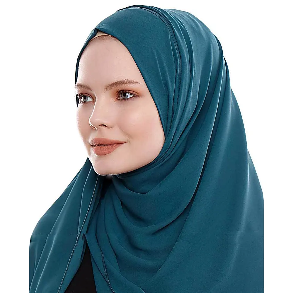 Hijab 2023 hijabs vestidos musulmanes seda satén Hijab gasa instantánea musulmán invierno debajo de la bufanda para Mujeres Musulmanas