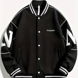 แจ็กเก็ตผ้าแคนวาสสำหรับผู้ชายเสื้อแจ็คเก็ตผ้าวูลมหาวิทยาลัยขนสัตว์ดีไซน์ปรับแต่งได้ - Product Image 1