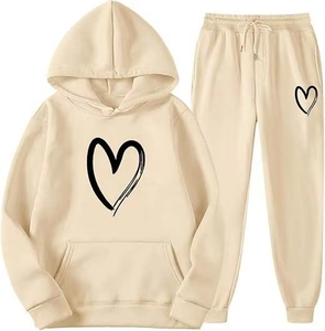 Ensemble de survêtement femmes survêtement plaine survêtement décontracté femmes Logo surdimensionné femmes survêtement formation - Product Image 4