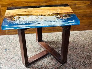 Haute Qualité Écologique Antique Imitation Bureau À Domicile Époxy Table Top À La Main Belle Décoratif Semi-Précieux Pierre Artisanat - Product Image 6