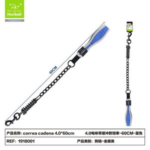 4.0 Electroplated Dog <b>Leash</b> 4.0*60cm Short Cadena Chain with Cushion Handle 60cm <b>Pet</b> <b>Leash</b> - Product Image 3