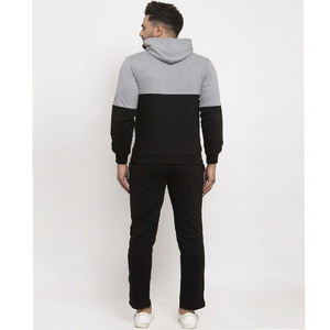 Survêtements sport ajustés avec fermeture éclair Logo personnalisé Streetwear d'hiver décontracté pour hommes Ensembles de survêtements à capuche pour hommes - Product Image 2