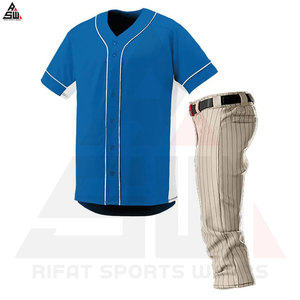 ชุดเครื่องแบบเบสบอลระบายอากาศได้ดีผ้าโพลีเอสเตอร์100% สีและโลโก้ออกแบบได้ตามต้องการ - Product Image 3