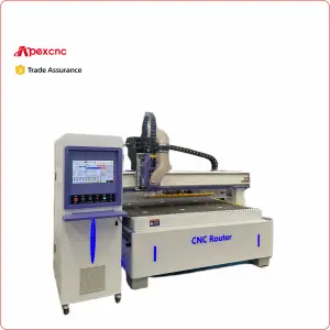 Yeni tasarım 1325 CNC ahşap MDF kapı mobilya dolapları 3D gravür oyma lineer otomatik takım değiştirici Atc CNC Router