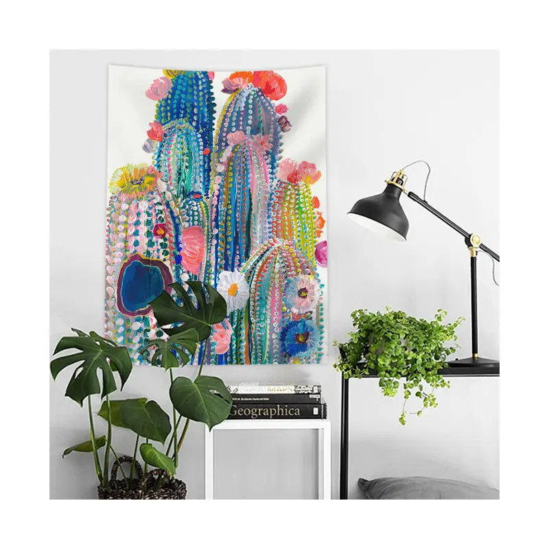 Buti wholesale Digital Printed Cactus Tapestry Custom Print home decor mandala bohemian wall hangings tapestry
