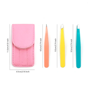 Men's Women's Stainless Steel Tweezers Pointed Tip Eyebrow Clip Eyelash <b>Trimmer</b> Small Pliers Tool for Eyebrow False Eyelashes - Product Image 6