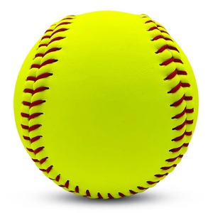 Softball de entrenamiento de béisbol blanco y amarillo oficial con logotipo personalizado de alta calidad popular de fábrica - Product Image 2