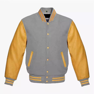 Streetwear Baseball Nouvelle Arrivée Hommes Varsity Veste Prix De Gros Joueur De Baseball Imperméable Style Vintage Avant Broderie - Product Image 1