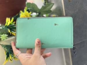 Pochette portefeuille en cuir véritable pour femmes Stylish Vintage Western Patches Wallet Zipper Fashionable Spring Winter - Product Image 2