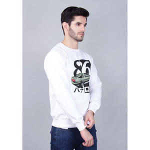 Custom logo Men's RODNEY 100% Cotton Fleece Crewneck Sweatshirt Size XXS-6XL Anti-Wrinkle Screen <b>Printed</b> Solid Pattern - Product Image 3