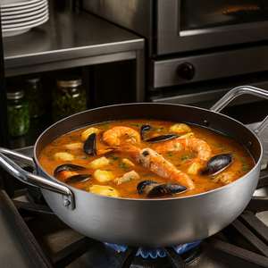 Pura Induction Magma Tech Plus Nonstick Deep <b>Pan</b> Pure Aluminum 36 Diameter Round <b>Pan</b> for Gas and Induction Stove Made in Italy - Product Image 6
