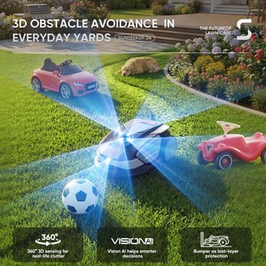 Tondeuse robot sans fil SunseekerS4 AI avec LiDAR, pour 0,25 acre, disponible en stock - Product Image 4