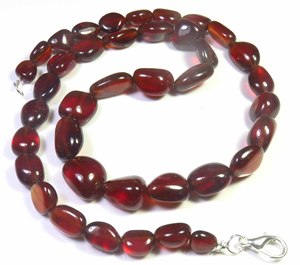 Collar DE CUENTAS DE PEPITA suave de piedras preciosas granate de hessonita Roja africana Natural 18 "hebra 8-16mm joyería de alta calidad - Product Image 6