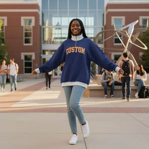 Meilleure mode femmes collège Phi Delta Theta porter sweat lâche lettre grecque brodé sororité sweat à col rond - Product Image 4