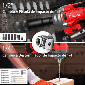 Chiave Elettrica Pointekx Ramsay 21V 450Nm Brushless 1/2 Pollice, Utensile Professionale per Automotive - Product Image 5