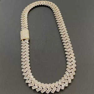 สร้อยคอฮิปฮอปสีขาวทอง 10k 14k แบบคิวบันอินฟินิตี้ลิงค์ ประดับเพชร VVS แล็บโกรน ได้รับการรับรอง - Product Image 6