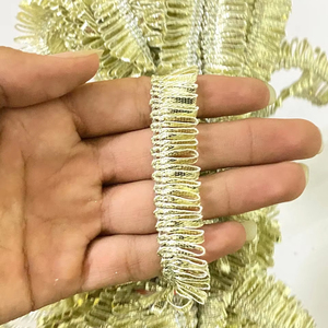 Indian Gota Patti <b>Lace</b> Fringes Border <b>Lace</b> Trim Deals in Wholesale Use in Dupatta and Sarees - Product Image 1