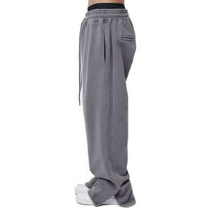 Mens Top bán chạy Bộ tùy chỉnh thời trang dạo phố chân rộng Sweatpants phẳng phía trước rửa baggy Flare Sweatpants - Product Image 4