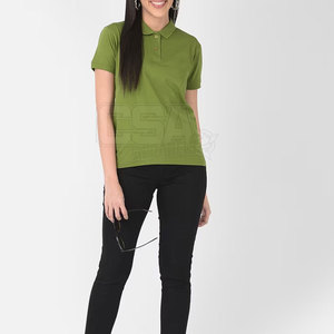 Polo pour femme de qualité supérieure, en coton doux, à manches courtes et col, pour un usage décontracté et professionnel - Product Image 5