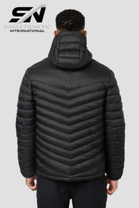 Black Blank Puffer Poly Down <b>Jacket</b> Bubble Coat for Men OEM Customized Men's North Down Face <b>Jacket</b> <b>Packable</b> - Product Image 6