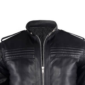 Chaqueta de cuero de calidad superior para hombre estilo con chaqueta de cuero de vaca 100% original a la venta - Product Image 6