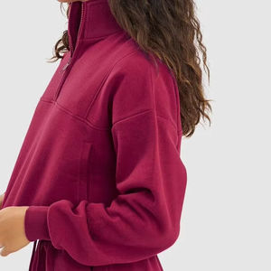 Custom Printing Raw Hem Oversize Cropped Hoodie Heavy <b>Fleece</b> Boxy Women Crop <b>Top</b> women's sweatshirt - Product Image 4