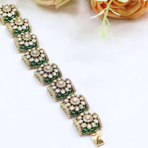 Stylish Premium Quality Gold Polish Stone Look Exclusive Design Bangles Wedding Function Wear Collection for Women <b>Girls</b> - Product Image 2