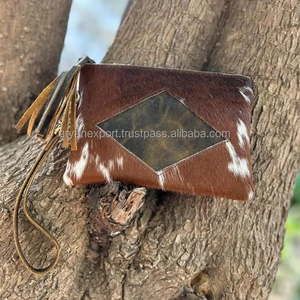 กระเป๋าใส่โทรศัพท์มีซิปสำหรับผู้หญิง, กระเป๋าใส่บัตรหนังแท้มีพู่ความจุมากมีซิปสำหรับผู้หญิงเทรนด์ใหม่ - Product Image 3