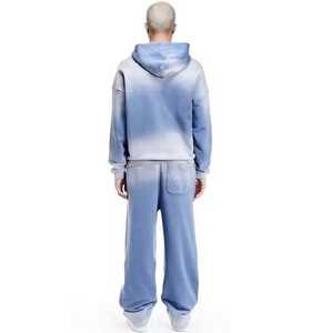 Survêtement unisexe personnalisé en molleton délavé à l'acide, avec capuche, décontracté, couleur unie, logo imprimé, 100 % coton, haute qualité, sur mesure - Product Image 2